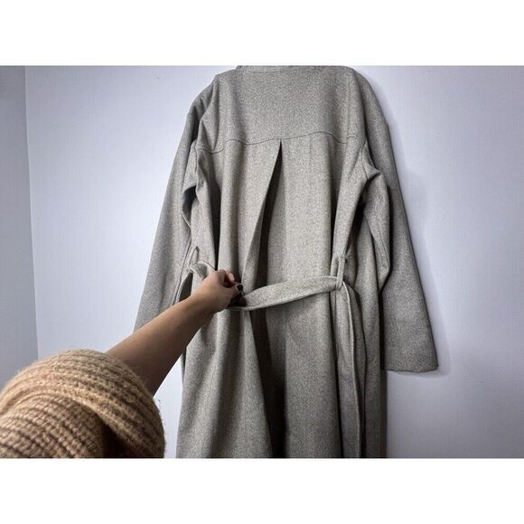 Elizabeth & James Women Belted Pea Coat XL  Brown Corpcore Formal Professional - Picture 11 of 15